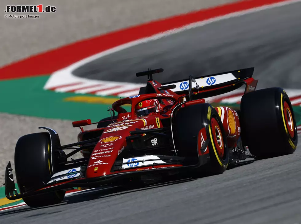 Foto zur News: Charles Leclerc (Ferrari SF-24) beim Formel-1-Rennen in Spanien 2024