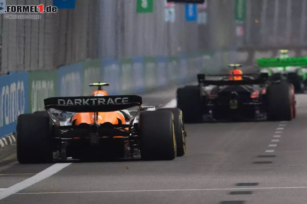 Foto zur News: Sergio Perez, Lando Norris