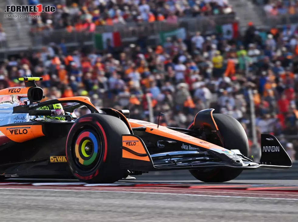 Foto zur News: Lando Norris im McLaren MCL38 beim Formel-1-Rennen in Austin 2024