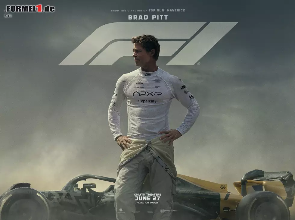 Foto zur News: Brad Pitt (Offizielles Poster zum Film &quot;F1&quot;)