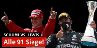 Foto zur Video: 91 Formel-1-Siege: Michael Schumacher vs. Lewis Hamilton